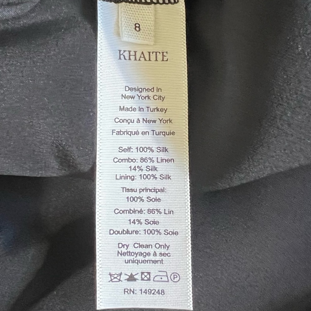 NEW Khaite Layered Semi-Sheer Silk Alleta Skirt, Size 8 - Picture 10 of 10
